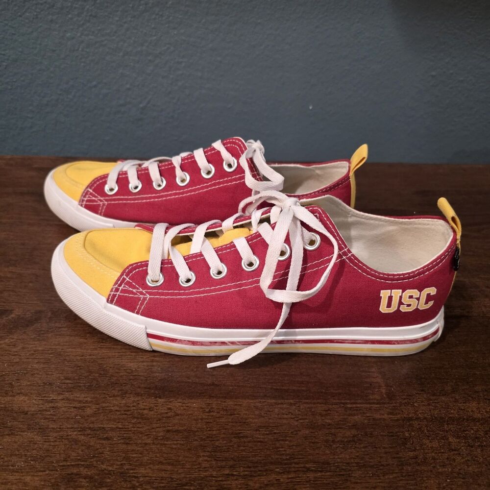 SKICKS USC CANVAS Lace up Shoes Sneaker  Women 9 or Men 7 EUC Two toned low top